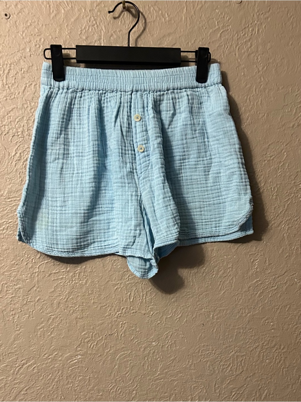 Light Blue Gauze Lounge Shorts